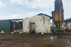 Pożar budynku inwentarskiego w Wierzchowiskach Pierwszych