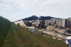 Pożar budynku inwentarskiego w Wierzchowiskach Pierwszych
