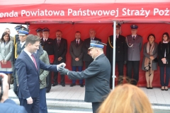Uroczystość prezentacji obiektów KP PSP w Świdniku po modernizacji oraz przekazanie nowego samochodu ratowniczo-gaśniczego
