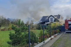 Pożar domu przy ul. Sosnowej w Świdniku