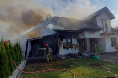 Pożar domu przy ul. Sosnowej w Świdniku