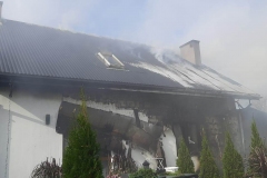 Pożar domu przy ul. Sosnowej w Świdniku