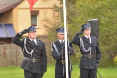 Uroczystość przekazania samochodu ratowniczo-gaśniczego z Jednostki Ratowniczo-Gaśniczej w Świdniku dla jednostki Ochotniczej Straży Pożarnej w Minkowicach włączonej do krajowego systemu ratowniczo-gaśniczego