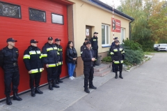 Ćwiczenia zgrywające - powitanie ćwiczących przez Starostę Świdnickiego