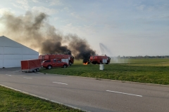 Ćwiczenia zgrywające - dojazd na miejsce pożaru Lotniskowej Służby Ratowniczo-Gaśniczej