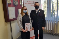 Przekazanie nagród w ramach konursu plastycznego Stop pożarom  lasów