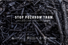 Stop pożarom traw - plakaty promujące akcję