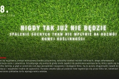 Stop pożarom traw - plakaty promujące akcję