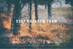 Stop pożarom traw - plakaty promujące akcję
