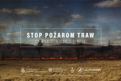 Stop pożarom traw - plakaty promujące akcję