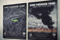 Stop pożarom traw - plakaty promujące akcję