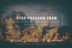 Stop pożarom traw - plakaty promujące akcję