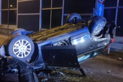 Zderzenie dwóch pojazdów osobowych na drodze ekspresowej S17 w Świdniku